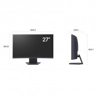 Ecran Gaming Incurvé LG 27GS60QC  27'' QHD 180Hz VA Noir En Tunisie