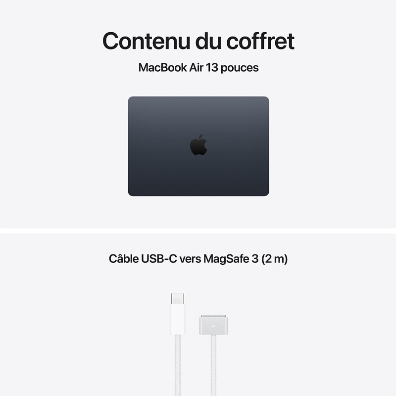 Apple MacBook Air M5 13" 24Go 1To SSD Minuit en Tunisie