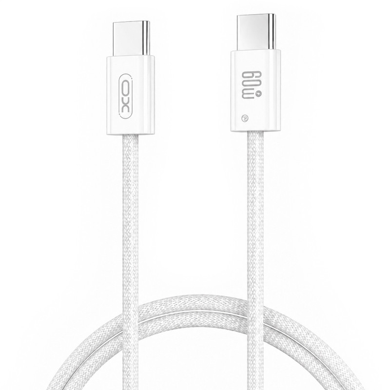 Câble Chargeur XO NB-Q273 Type-C Vers Type-C Blanc en Tunisie