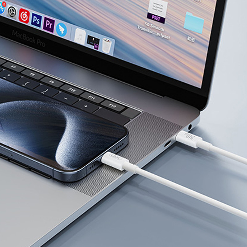Câble Chargeur XO NB-Q298 Type-C Vers Type-C Blanc en Tunisie