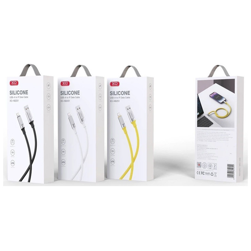 Câble Chargeur XO NB251 Lightning Blanc en Tunisie