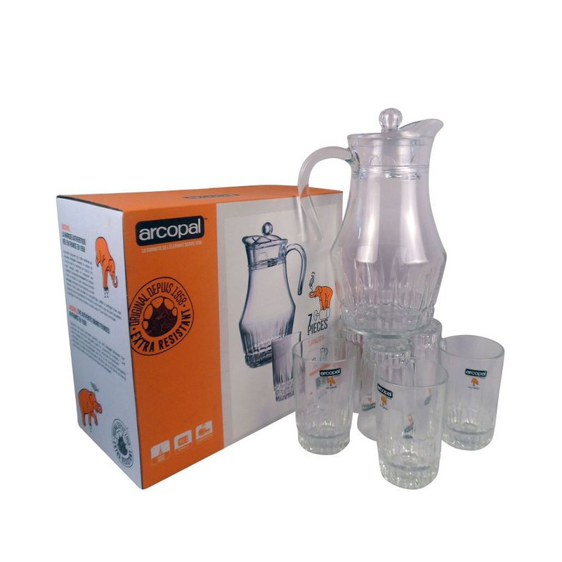 Service boisson 7 piéces Arcopal lancier