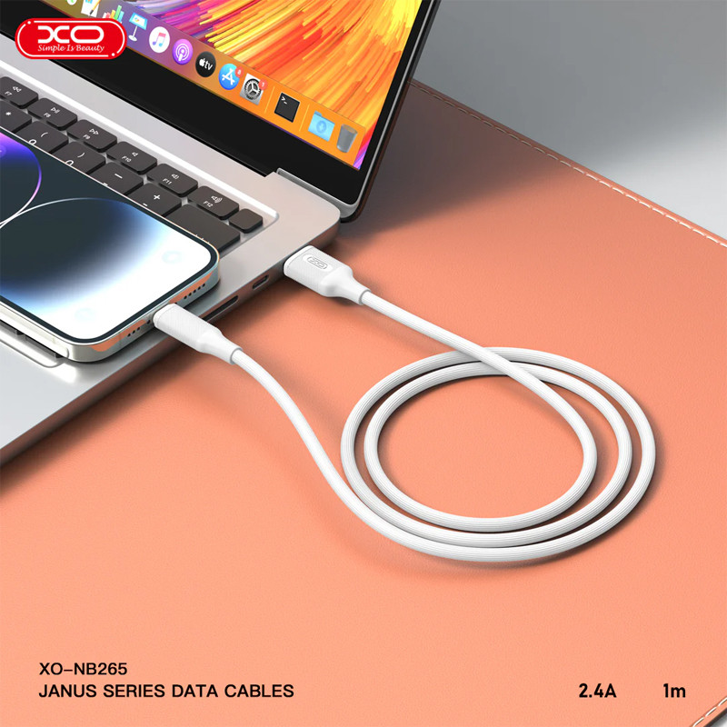 Câble Chargeur XO NB265 Lightning Blanc en Tunisie