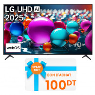 TV LG UA85 55" AI 4K UHD Smart TV Noir en Tunisie