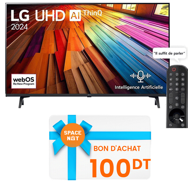 TV LG 55" UT80 4k UHD Smart Tv Noir en Tunisie