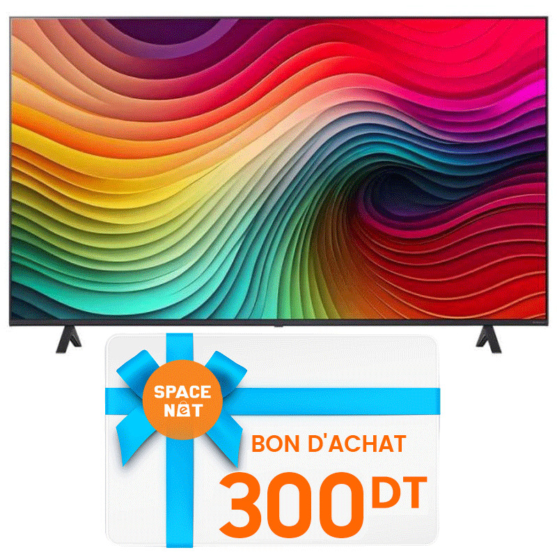 TV LG 75" NanoCell NANO80 4k UHD Smart Tv Noir Noir en Tunisie