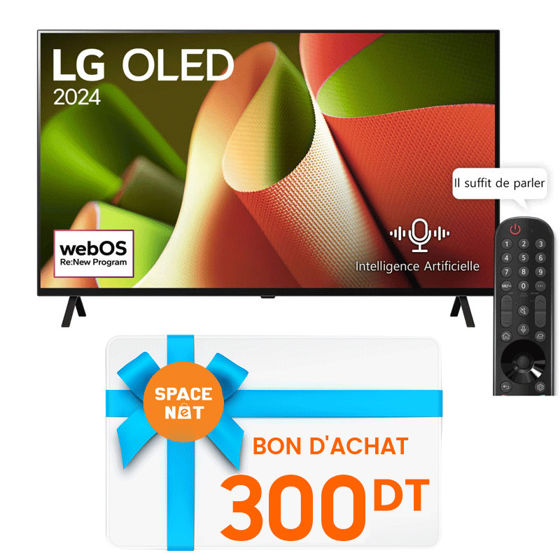 TV LG 65" Oled AI B4 4k UHD Smart Tv Noir En Tunisie