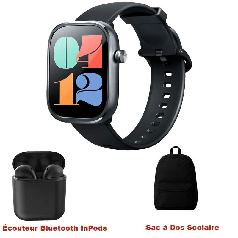 Pack Mibro Smartwatch C4 + Earbuds 5 Noir en Tunisie