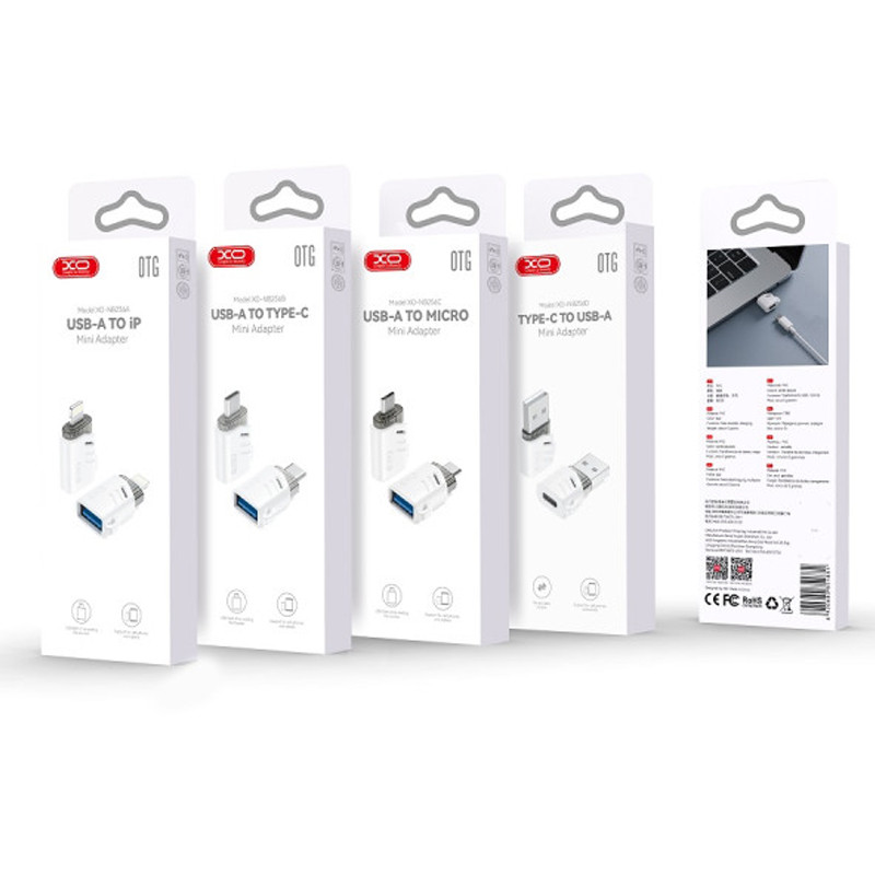 Adaptateur XO OTG USB-A Vers Lightning NB256A Blanc En Tunisie