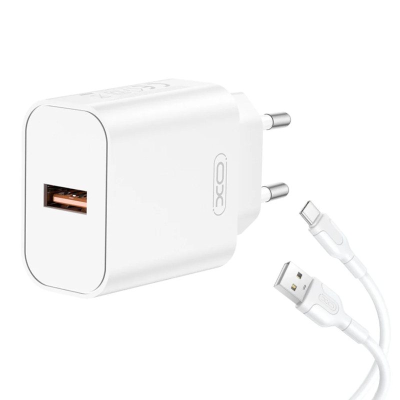 Chargeur Rapide XO L103 20W Avec Câble USB-C Blanc En Tunisie
