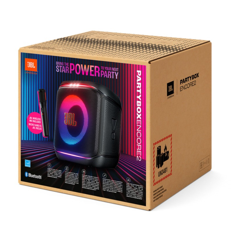 Haut Parleur Bluetooth JBL PartyBox Encore 2 Avec Microphone Noir En Tunisie