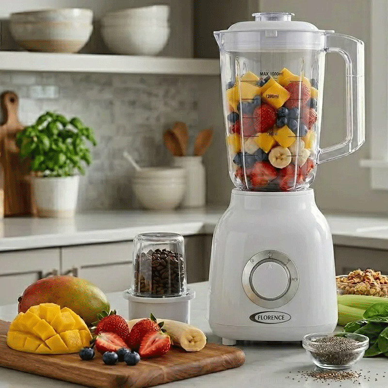 Blender 2En1 Florence R-2822 1000W 1.5L Blanc en Tunisie