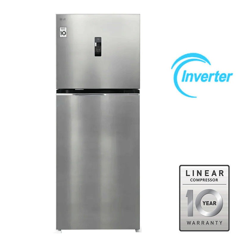 Réfrigérateur Combiné LG GL-B452PFBQ Inverter 461L NoFrost Silver EN Tunisie