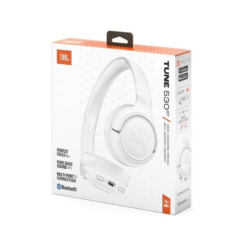 Casque Sans Fil JBL T530BT Blanc En Tunisie