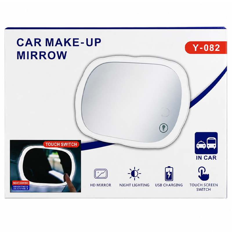Miroir De Makeup LED Pour Voiture Y-082 Rose en Tunisie