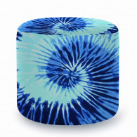 Pouf Cylindrique Tie Dye Bleu En Tunisie