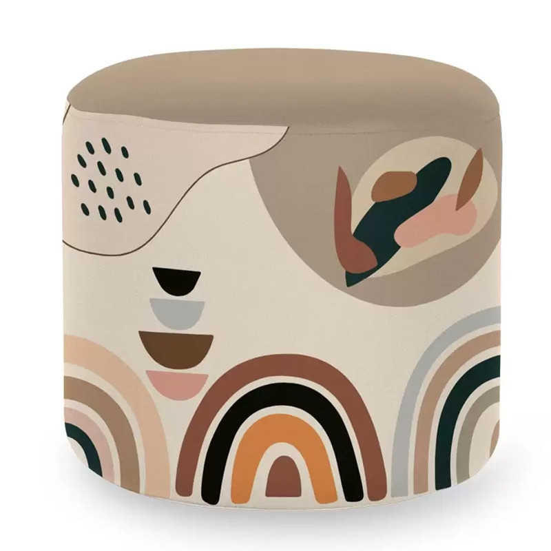 Pouf Cylindrique Cuba Beige En Tunisie