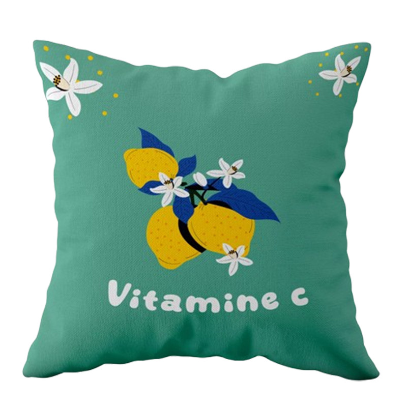Coussin Outdoor Carré Blue Citroline Vert En Tunisie