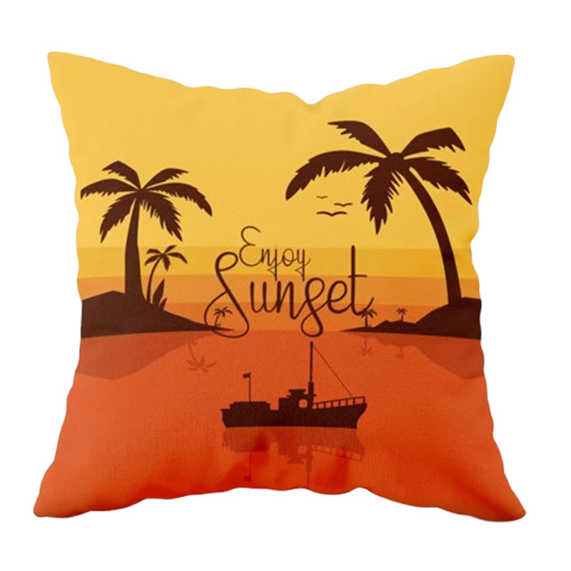 Coussin Outdoor Carré Sunset Orange En Tunisie