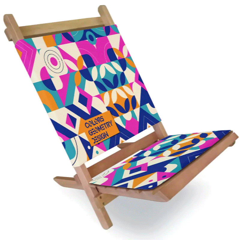 Chaise Compacte Colors Geometry Design Bleu en Tunisie