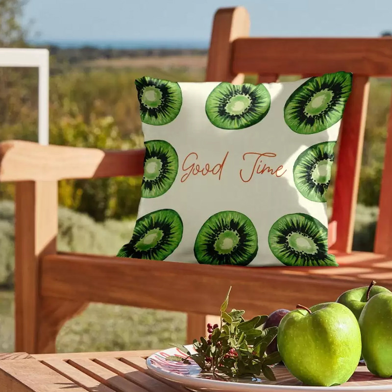 Coussin Outdoor Carré Kiwi Vert En Tunisie