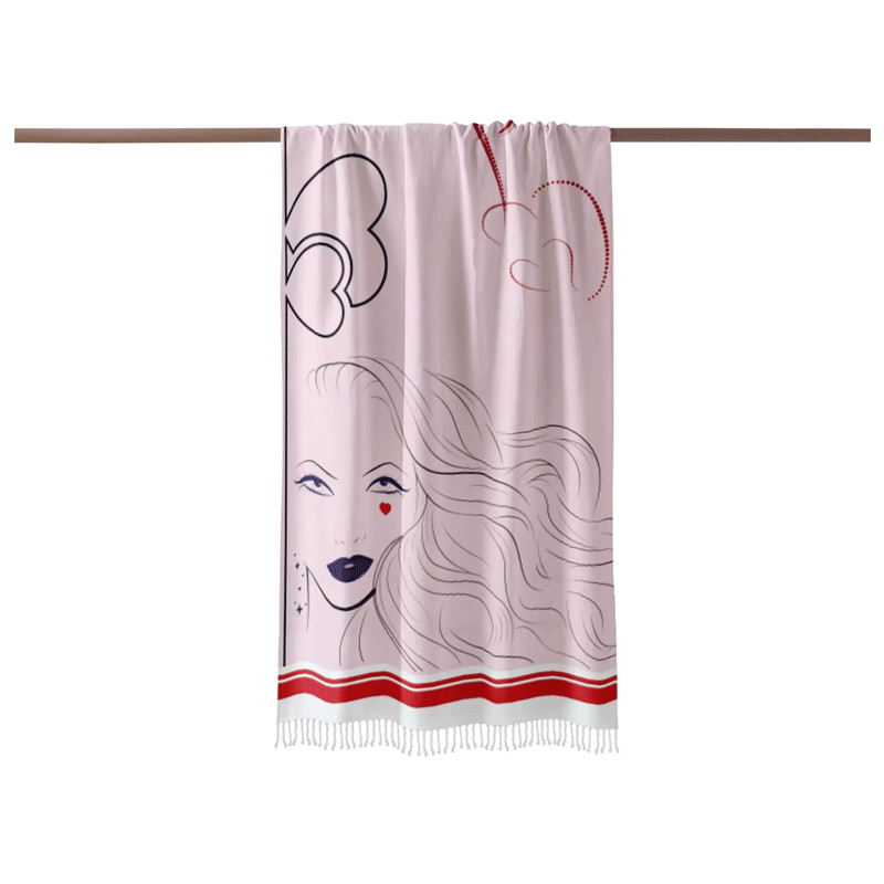 Pack Fouta Heart in face Beige en Tunisie