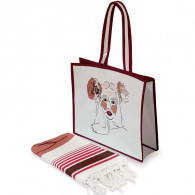 Pack Fouta Plage Lady Flower Beige en Tunisie