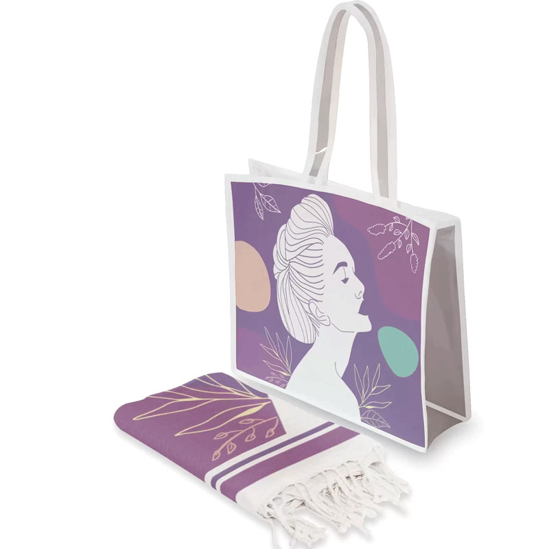 Pack Fouta Plage Lady Purple Violet en Tunisie