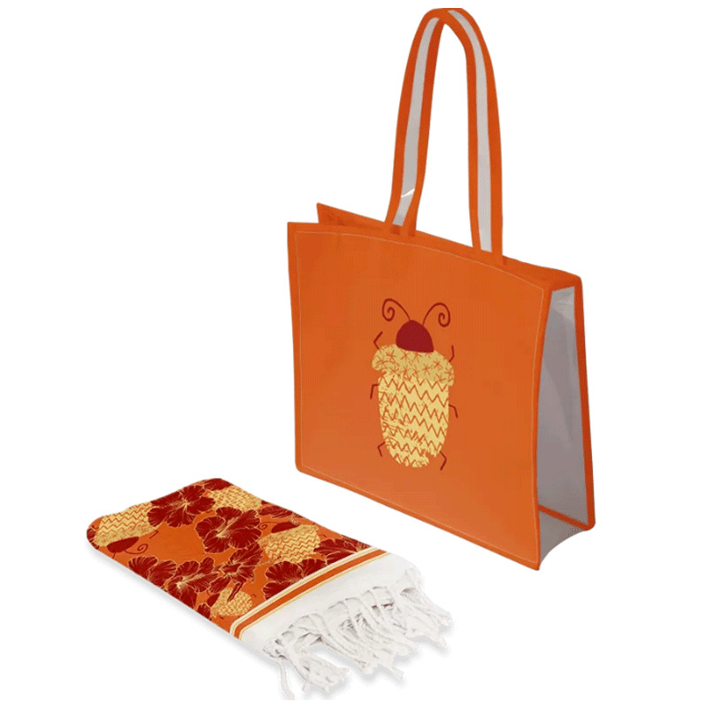 Pack Fouta Plage Hibiscus Orange en Tunisie