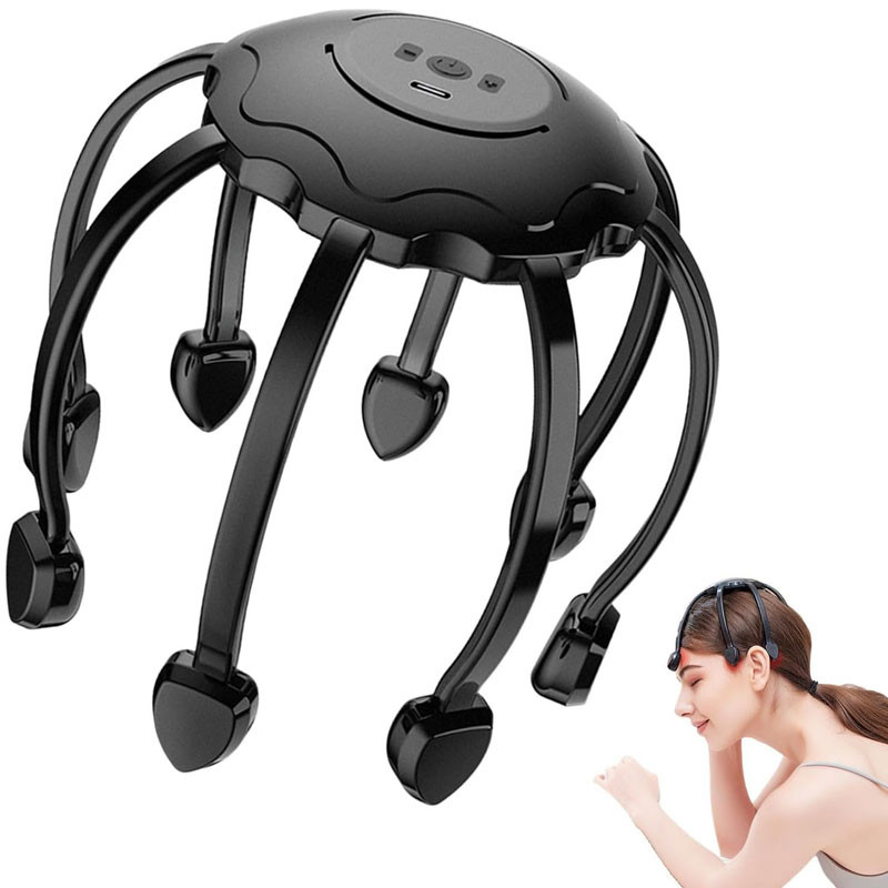 Masseur de Tête Électrique GMY-01 Rechargeable Noir En Tunisie