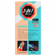 Câble Chargeur 3En1 Type-C + Lightning + Micro-USB Noir en Tunisie