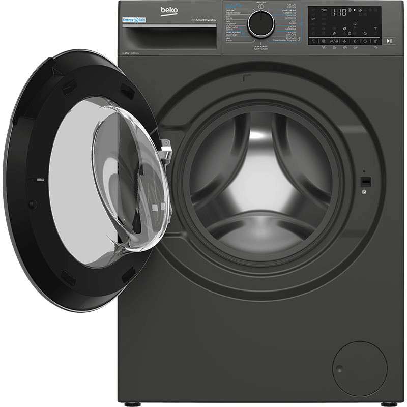 Machine à Laver Frontale Beko B5WFT612400MG Inverter 12Kg Noir en Tunisie