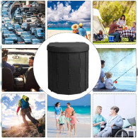 Toilette Portable de Camping WC-BK Pliable avec Couvercle Noir en Tunisie