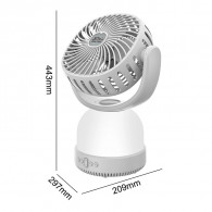 Ventilateur Haut parleur Électrique Du Bureau ZQS F802 5W Blanc En Tunisie