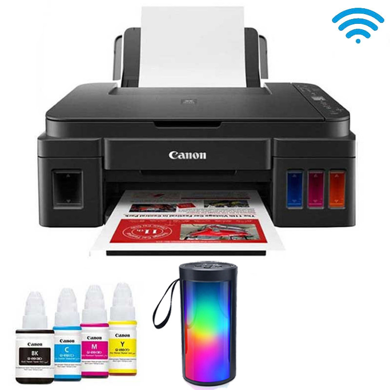 Imprimante à Réservoir Intégré Canon Pixima G3410 3en1 Couleur Wi-Fi Noir en Tunisie