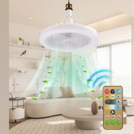 Lampe Ventilateur De Plafond LED Avec Télécommande Blanc en Tunisie
