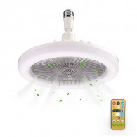 Lampe Ventilateur De Plafond LED Avec Télécommande Blanc en Tunisie