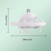 Plafonnier LED Intelligent RGB 360° avec Ventilateur Intégré en Tunisie