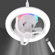 Plafonnier LED Intelligent RGB 360° avec Ventilateur Intégré en Tunisie