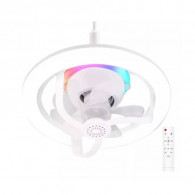 Plafonnier LED Intelligent RGB 360° avec Ventilateur Intégré en Tunisie