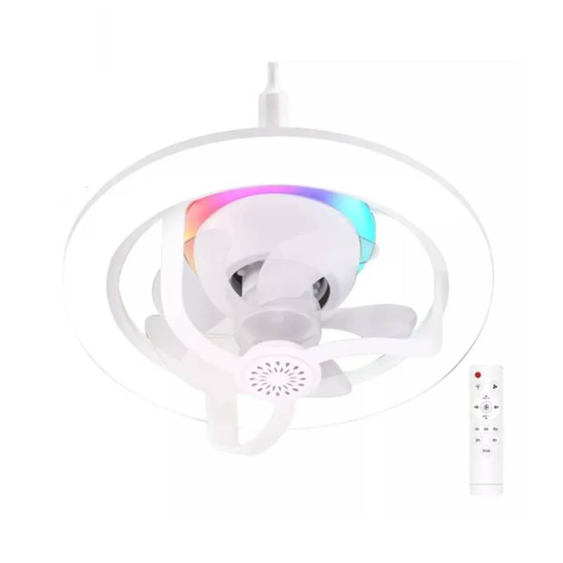 Plafonnier LED Intelligent RGB 360° avec Ventilateur Intégré en Tunisie