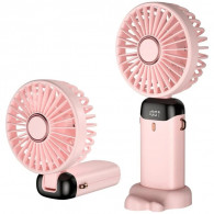Mini Ventilateur Portatif Rechargeable LED Rose en Tunisie