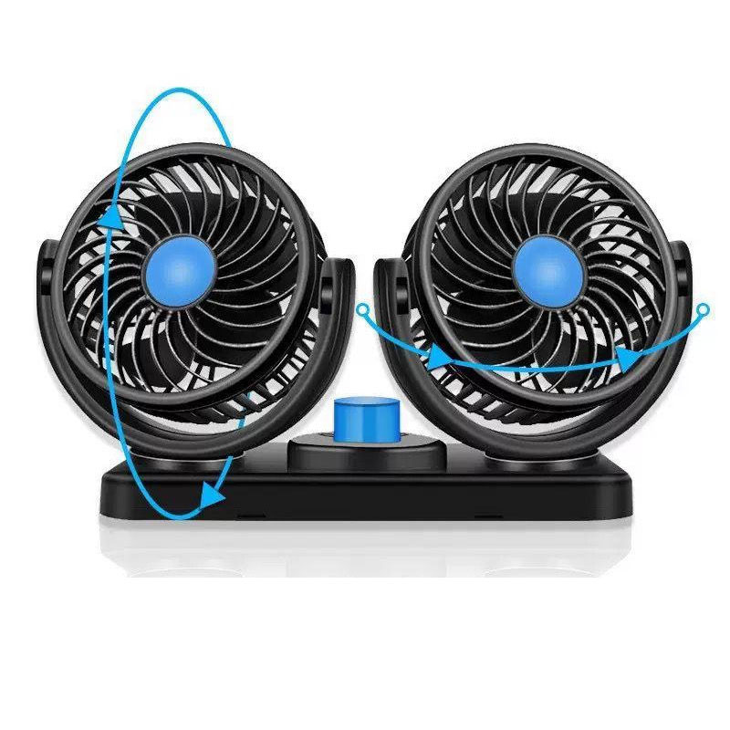 Ventilateur Double de Voiture Pivotant 180° en Tunisie