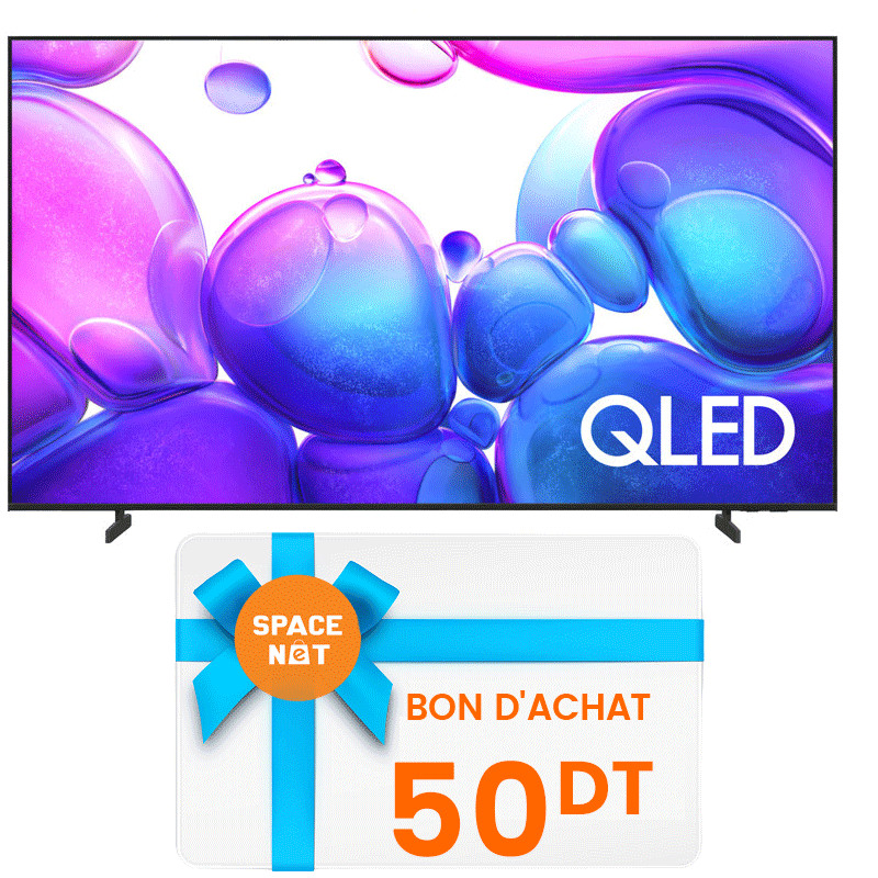 Tv Samsung Q6FAAU  55" 4K QLED Smart Tv Noir En Tunisie