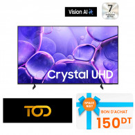 Tv Samsung U8000F 75" 4K Crystal UHD Smart Tv Noir en Tunisie