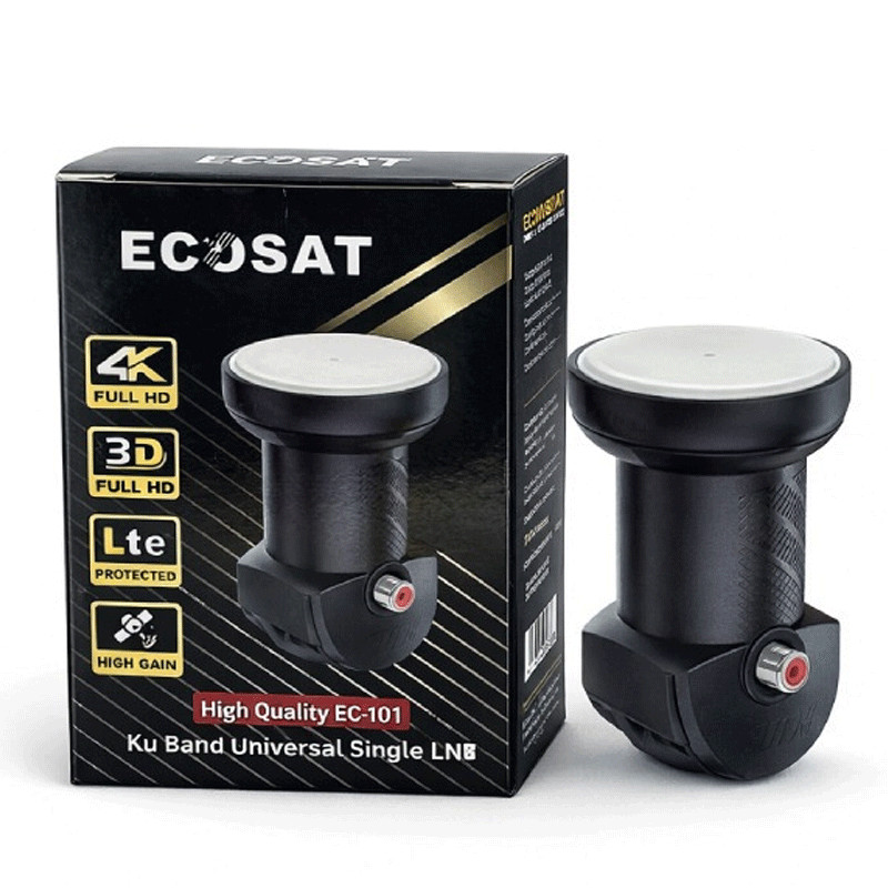 Tête de Parabole Ecosat Band Single LNB KI 119R Noir en Tunisie