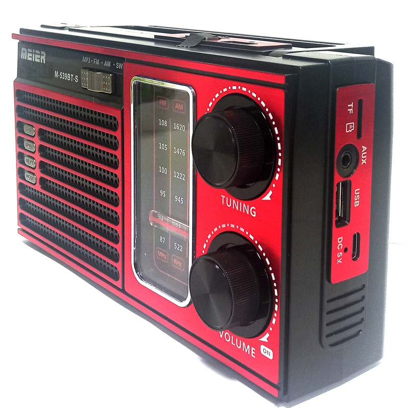 Radio & Haut-Parleur Bluetooth 3 bandes USB/TF CARD /AUX Rouge en Tunisie