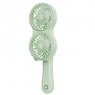Double Ventilateur Portable Rechargeable Vert en Tunisie