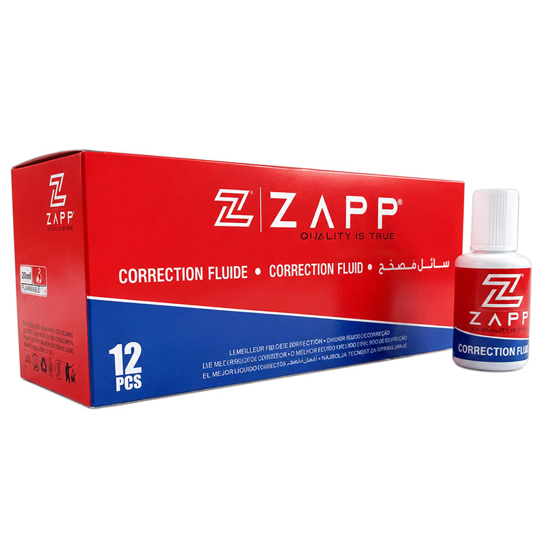 Boite De 12 Boites Correcteurs Zapp 12ml Blanc en Tunisie
