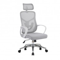 Chaise Directeur Alba Avec Accoudoirs Gris en Tunisie